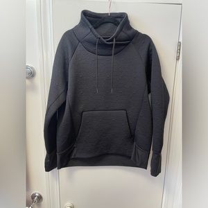 Athleta Scuba Cowl Neck Pull Over Sweatshirt - Medium / Black